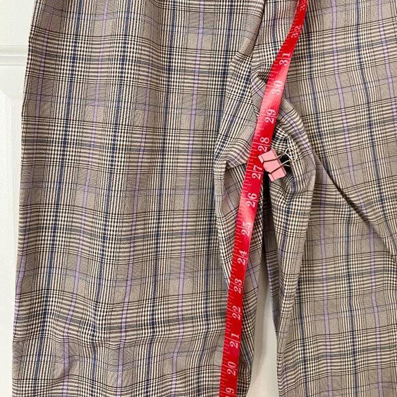 Nasty Gal Plaid Straight-Leg Trousers - Picture 6 of 7